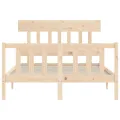 Cadre de lit avec tête de lit 140x190 cm bois massif
