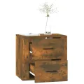 Table de chevet murale Chêne fumé 50x36x47 cm