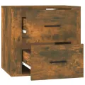 Table de chevet murale Chêne fumé 50x36x47 cm