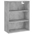 Buffet haut Gris béton 69,5x34x180 cm Bois d'ingénierie
