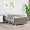 cadre de lit avec matelas Taupe 80x200 cm Tissu
