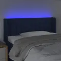 Tête de lit à LED Bleu 83x16x78/88 cm Tissu