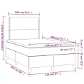 cadre de lit matelas et LED Noir 120x200 cm Velours