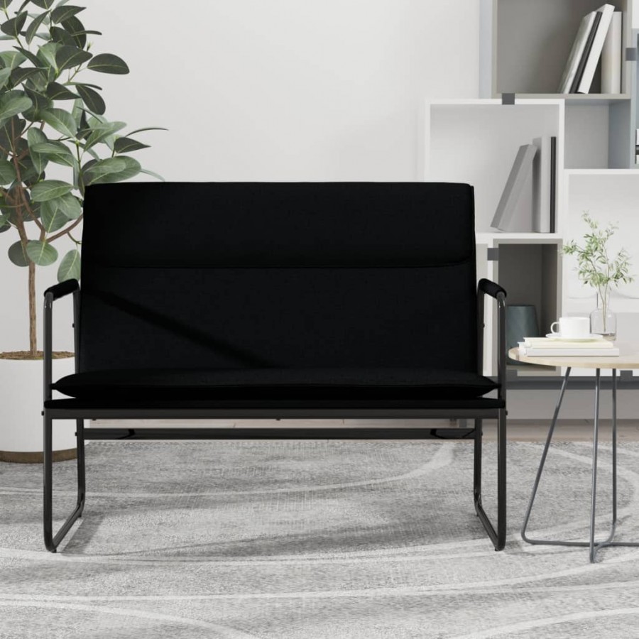 Banc Noir 100x64x80 cm Tissu