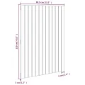 Tête de lit murale Blanc 82,5x3x110 cm Bois massif de pin