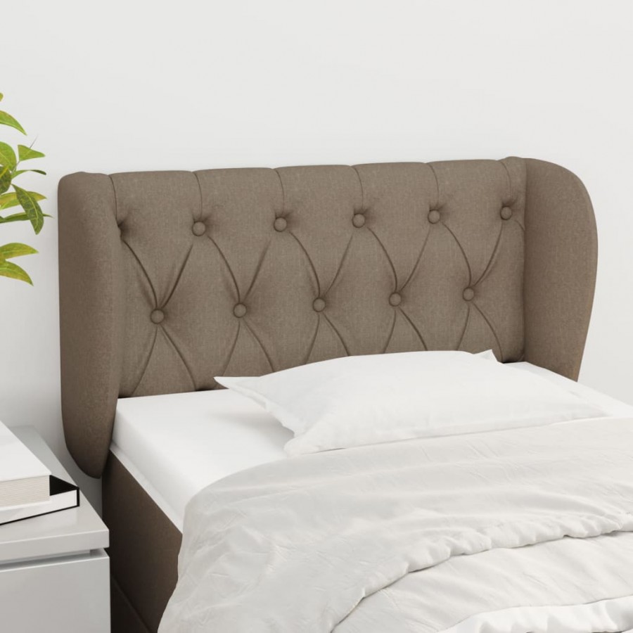 Tête de lit avec oreilles Taupe 83x23x78/88 cm Tissu