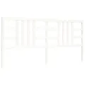 Cadre de lit avec tête de lit blanc 200x200 cm bois massif