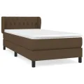 cadre de lit avec matelas Marron foncé 90x190 cm