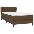 cadre de lit avec matelas Marron foncé 90x190 cm