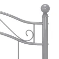 Cadre de lit Gris Métal 100x200 cm