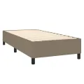 cadre de lit avec matelas Taupe 90x190 cm Tissu