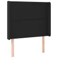 cadre de lit matelas LED Noir 90x200 cm Similicuir