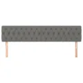 Têtes de lit 2 pcs Gris foncé 90x7x78/88 cm Tissu