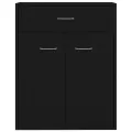 Buffet Noir 60x30x75 cm Aggloméré