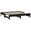 Lit coulissant 2x(90x190) cm Bois de pin massif