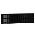 Tête de lit murale Noir 204x3x60 cm Bois massif de pin