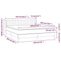 cadre de lit avec matelas Gris clair 160x200cm Tissu