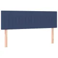 cadre de lit avec matelas Bleu 140x200 cm Tissu