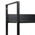 Bibliothèque à 4 niveaux noir 60x27,6x124,5cm bois d'ingénierie