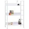 Bibliothèque à 3 niveaux blanc 60x27,6x90,5cm bois d'ingénierie