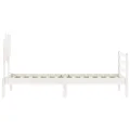 Cadre de lit avec tête de lit blanc 90x200 cm bois massif