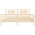Cadre de lit avec tête de lit 200x200 cm bois massif