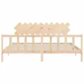 Cadre de lit avec tête de lit 200x200 cm bois massif