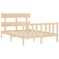Cadre de lit avec tête de lit 140x190 cm bois massif