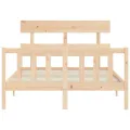 Cadre de lit avec tête de lit 140x190 cm bois massif