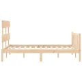Cadre de lit avec tête de lit 140x190 cm bois massif