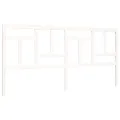 Cadre de lit avec tête de lit blanc 200x200 cm bois massif