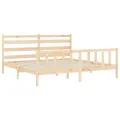 Cadre de lit avec tête de lit 200x200 cm bois massif