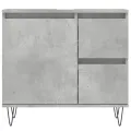 Ensemble de meubles de salle de bain 3 pcs gris béton