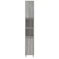 Ensemble de meubles de salle de bain 3 pcs Sonoma gris