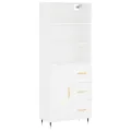 Buffet haut Blanc 69,5x34x180 cm Bois d'ingénierie