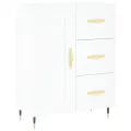 Buffet haut Blanc 69,5x34x180 cm Bois d'ingénierie