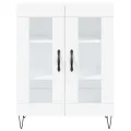 Buffet haut Blanc 69,5x34x180 cm Bois d'ingénierie