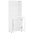 Buffet haut Blanc 69,5x34x180 cm Bois d'ingénierie