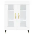 Buffet haut Blanc 69,5x34x180 cm Bois d'ingénierie