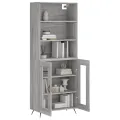 Buffet haut Sonoma gris 69,5x34x180 cm Bois d'ingénierie