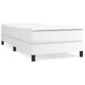 cadre de lit avec matelas Blanc 90x190 cm Similicuir