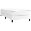 cadre de lit avec matelas Blanc 90x190 cm Similicuir