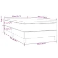 cadre de lit avec matelas Blanc 90x190 cm Similicuir