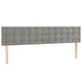 cadre de lit et matelas Gris clair 200x200cm Velours