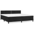 cadre de lit et matelas Noir 200x200 cm Velours