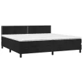 cadre de lit et matelas Noir 200x200 cm Velours