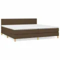 cadre de lit avec matelas Marron foncé 200x200 cm