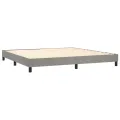 cadre de lit et matelas Gris clair 200x200cm Velours