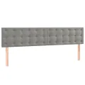 cadre de lit et matelas Gris clair 200x200cm Velours