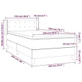 cadre de lit avec matelas Blanc 100x200cm Similicuir